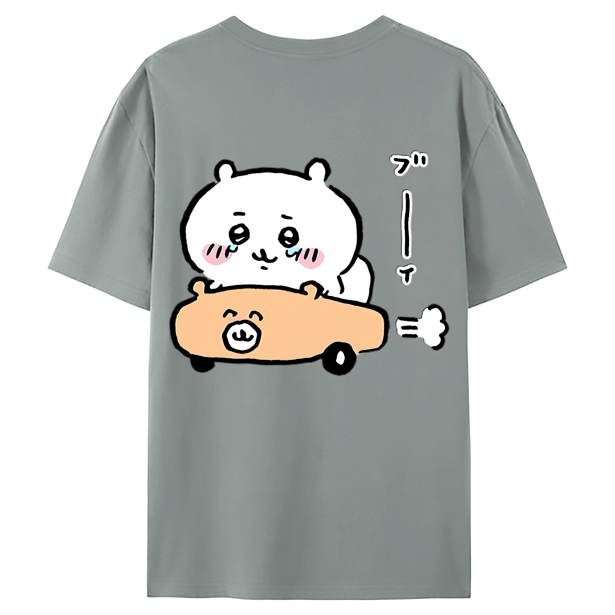 （画像用） ちいかわ ちいかわ Chii-kawa chiikawa 綿100％ メンズ半袖Tシャツ（バックプリント） 通気性